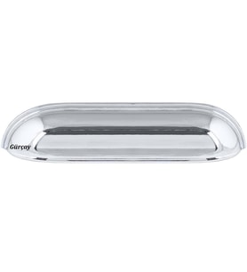 Lüks Çanak Kulp Krom 128mm (2 Adet) (Gümüş)