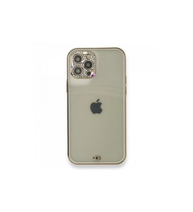 iPhone 12 Pro Kılıf Liva Taşlı Silikon - Beyaz