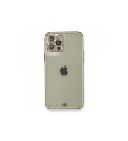 iPhone 12 Pro Kılıf Liva Taşlı Silikon - Beyaz