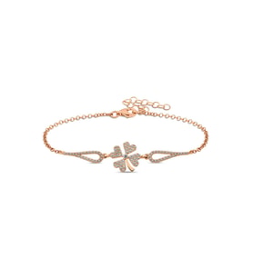 Gümüş Rose Yonca Bileklik CSR2183298