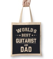 Fathers Day World's Best Hiker And Dad Bez Çanta Uzun Saplı