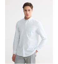 LCWAIKIKI Classic Yeşil Regular Fit Çizgili Erkek Gömlek