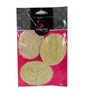 Doğal Kabak Lifli Peeling Oval Yüz Pedi Kese 3 Adet 9X7 Cm