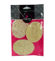 Doğal Kabak Lifli Peeling Oval Yüz Pedi Kese 3 Adet 9X7 Cm