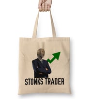 Stonks Only Go Up Bez Çanta Uzun Saplı