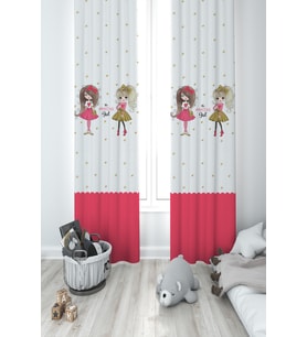 MEKTA HOME BEBEK VE ÇOCUK ODASI The Amazing Girl Desenli 2 Kanat Fon Perde