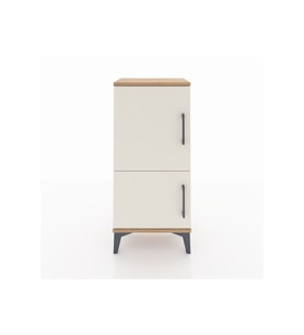 Arges Komodin 3 Raflı 2 Kapaklı 44x30x96 Çam-Aytaşı