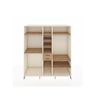 Kronos Dolap 10 Raflı 2 Çekmeceli 3 Askılı 220x59x243 Aytaşı-Çam/Çam