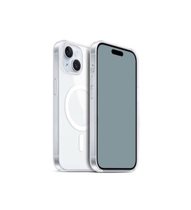 iPhone 15 Uyumlu Kılıf Case, Transparent Hard PC with Magsafe Charging Feature Cover (Şeffaf)
