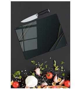 Siyah Cam Kesme  ve Sunum Tahtası 25x35 cm