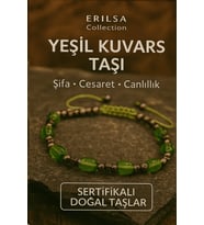 Sertifikalı Şifalı Yeşil Kuvars Taşı Bileklik Canlılık Verir ve Ruhsal Cesareti Destekler (Çok Renkli)