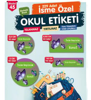 Okul Etiketi Kalem Defter Etiketi Özel İsim Yazılabilen Etiket Seti - İsim Etiketi-OE45