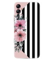 Samsung Galaxy A04E Kılıf Resimli Desenli Baskılı Silikon Flowers 4 1390