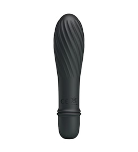 MorGece 10 Modlu Spiral Desenli Mini Silikon Vibratör (Siyah)