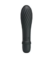MorGece 10 Modlu Spiral Desenli Mini Silikon Vibratör (Siyah)