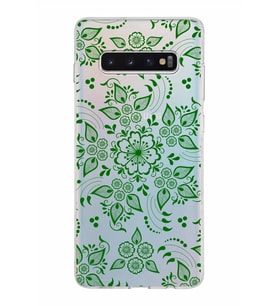 Samsung Galaxy S10 Plus Kapak Nostalji Desen Tasarımlı Şeffaf Silikon Kılıf