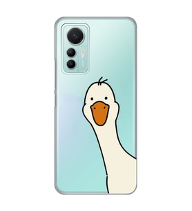 Xiaomi Mi 12 Lite Uyumlu Sevimli Ördek Desenli Şeffaf Telefon Kılıfı