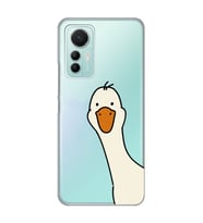 Xiaomi Mi 12 Lite Uyumlu Sevimli Ördek Desenli Şeffaf Telefon Kılıfı