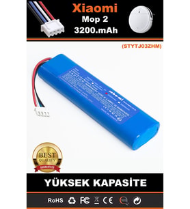 Xiaomi Mi Vacuum Mop 2 STYTJ03ZHM 3200mAh Robot Süpürge Bataryası - Gerçek Kapasite