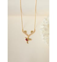 Elika Silver 925 Ayar Gümüş Ruby Kuşu Kolye