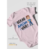 Bekar Amcam Var! Kısa Kollu Bebek Body %100 Pamuk
