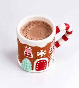 Yılbaşı Kurabiye Ev Figürlü Seramik Kupa