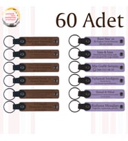 A Kahve & Mor Menekşe, Farkındalık Etkinliklerine Hediye, 60’lı Set, Kişiye Özgü Yazılı Anahtarlık