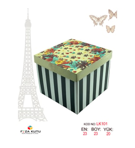 23x23x20 Hediyelik Kutu Kraft Kutu Karton Kutu YIlbaşı Kutusu Pasta Kutusu Balon Kutusu (5 ADET)