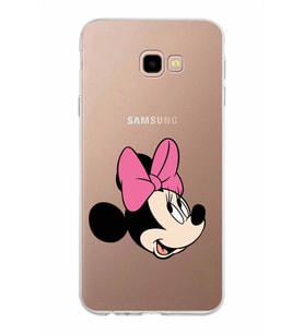 Samsung Galaxy J4 Plus Kapak Minnie Mouse Tasarımlı Şeffaf Silikon Kılıf