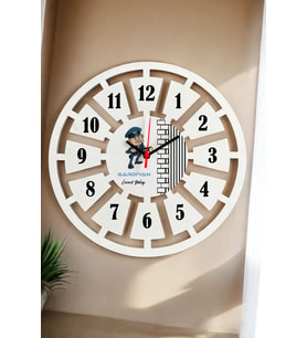 Gardiyan Duvar Saati 40cm (Beyaz)