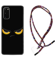 Samsung A02S A03S A10 A12 A13 A21S A22 Kılıf Boyun Asklı Rasta Silikon Black Eyes 1644