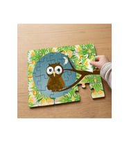 Baykuş - Dolunay Tasarımlı 24 Parça Ahşap Çocuk Puzzle MPK0555