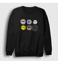 Presmono Unisex Siyah Masks V2 Hollywood Undead Sweatshirt 149963tt