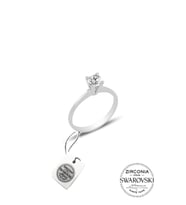 Söğütlü Silver Gümüş Swarovski tek taş yüzük