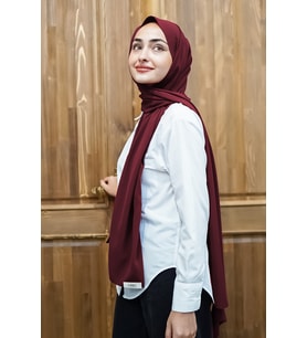 Medine İpeği Tesettür Şal- Bordo