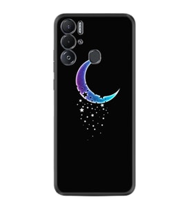 Tecno Pova Neo Kılıf Resimli Desenli Silikon Platinium Series Moon Star 1851