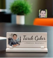 Kişiye Özel Yönetici Asistanı Temalı Karikatürlü Masaüstü Taş İsimlik