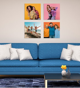 Kişiye Özel 4 Fotoğraflı Ahşap Kolaj Tablo Duvar Dekoru