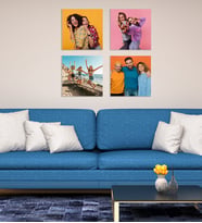 Kişiye Özel 4 Fotoğraflı Ahşap Kolaj Tablo Duvar Dekoru