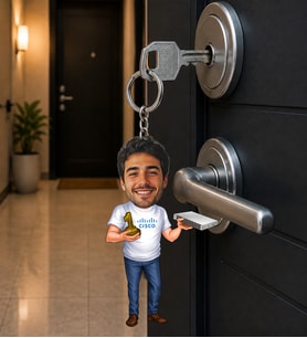Kişiye Özel IT Yazılımcı Network Uzmanı Karikatür Anahtarlık – Fotoğraflı Teknoloji Temalı Hediyelik