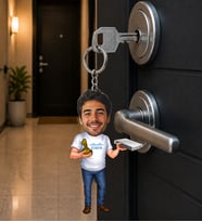 Kişiye Özel IT Yazılımcı Network Uzmanı Karikatür Anahtarlık – Fotoğraflı Teknoloji Temalı Hediyelik