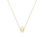 Kişiye Özel 925 Ayar Gümüş Kilit Kolye (Gold)