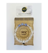 Gerçek Kristal Kuvars - Mor Kuvars Taşı Bileklik MK.003.024 (Çok Renkli)