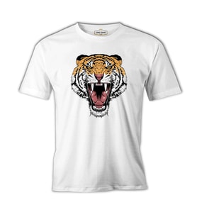 Wild - Kaplan Beyaz Erkek Tshirt