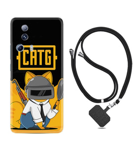 Xiaomi Mi 13 Lite Kılıf Silikon Boyun Askılı İpli Desenli Silikon Cat G 1677