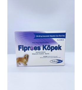 Fiproes 20-40 kg Köpek Dış Parazit(Pire,Kene,Bit) Ense Damlası/İlacı 2,68 ML'lik X 3 Tüp (1Paket)