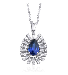 2.40 Karat Safir Pırlanta Kolye