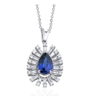 2.40 Karat Safir Pırlanta Kolye