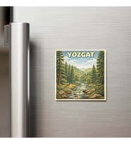 Yozgat Şehri - Pop-Art Travel - 9x9 cm Buzdolap Magneti