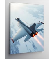 Kanvas Tablo Uçuşta Jet Uçağı